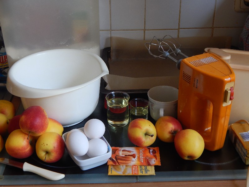 Apfelkuchen mit Streusel - Vorbereitung