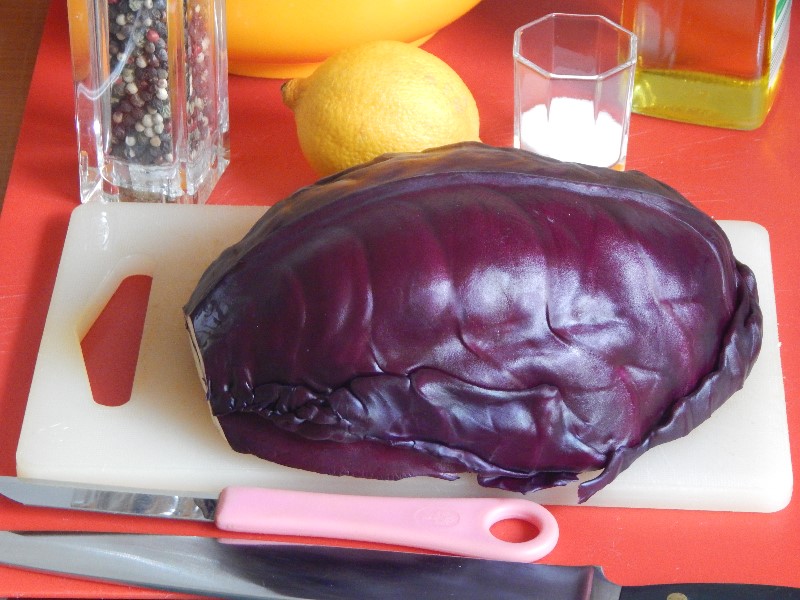 Salate - Rotkohlsalat - Vorbereitung
