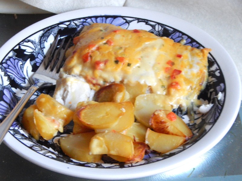 Lachs mit Beilagen Serviervorschlag