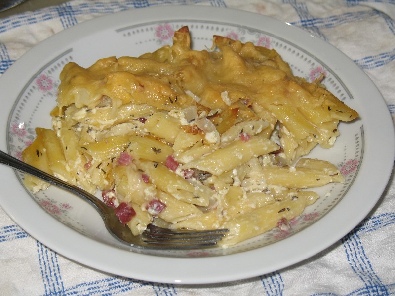 Nudelauflauf Serviervorschlag