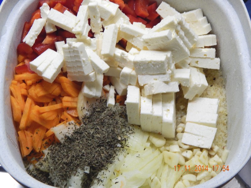 Bulgursalat mit Gemüse Vorbereitung