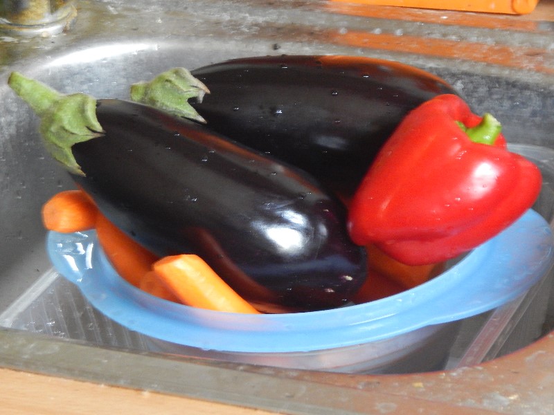 Aberginen Paprika